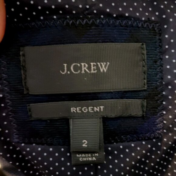 J CREW Plaid Regent Wool Blazer Womens Size 2 Satin Lapel Blue Green Academia - Picture 7 of 12